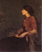 Edmond Aman-Jean Thadee Caroline Jacquet oil painting on canvas